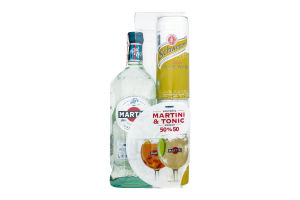 Вермут 0,5л Bianco Martini+Напій 0,5л Schweppes IndianTonic