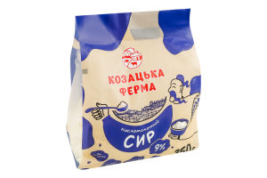 Сир кисломолочний 9% Козацька ферма м/у 350г