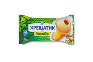 Морозиво пломбір зі смаком лісового горіха у вафельному стаканчику Київський Хрещатик м/у 90г