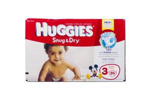 Huggies Snug & Dry Diapers Disney Big Pack 3 16-28 lb - 86 CT
