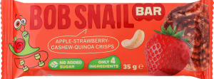 Батончик фруктово-ягодно-ореховый Яблоко-клубника-кешью-криспы киноа Bob Snail м/у 35г