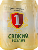 Пиво 4х500мл 4.2% светлое фильтрованное пастеризованное Свежий разлив Перша приватна броварня м/у