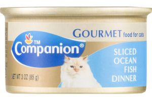 Companion Gourmet Food for Cats Sliced Ocean Fish Dinner 3 OZ