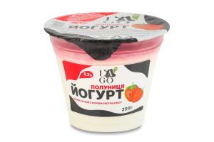 Йогурт 3.2% термостатный Клубника Lago ст 250г
