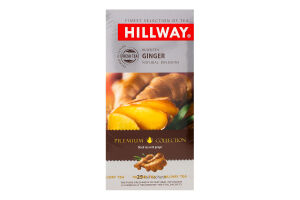 Чай чорний байховий з імбирем Hillway к/у 25х1.5г