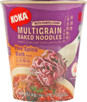 Локшина Koka смак качки та 5 спецій з фіолет кукур