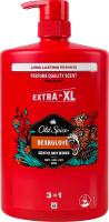 Гель для душа и шампунь 3в1 Bearglove Old Spice 1л