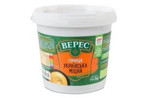 Горчица нестерилизованная Украинская крепкая Верес ведро 1кг