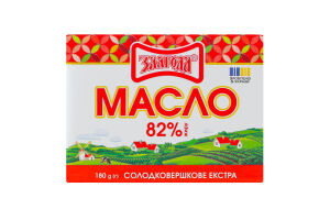 Масло солодковершкове 82% Екстра Злагода м/у 180г