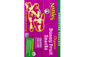 Annie's Homegrown Organic Bunny Fruit Snacks Grape - 5 CT