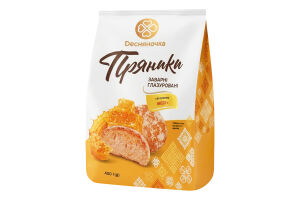 Пряники заварні глазуровані Зі смаком меду Dесняночка м/у 400г