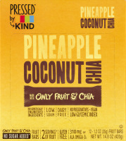 Pressed by KIND Pineappe Coconut Chia Fruit Bars - 12 CT