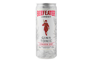 Напій слабоалкогольний 250мл 4.9% газований Джин та тонік London Dry Beefeater з/б