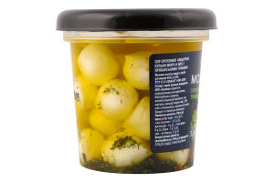 Сир Mozzarella мікро з прованськими травами в олії 45% 330г стакан Lactama