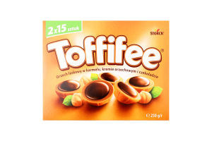 Конфеты шоколадные с лесным орехом Toffifee 250г