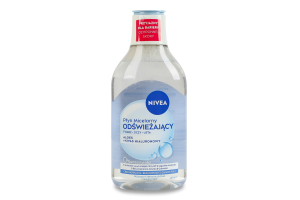 Вода мицеллярная освежающая с натуральным алоэ вера, гиалуроновой кислотой + аминокислотный комплекс Nivea 400мл