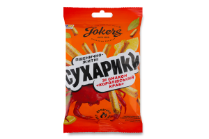 Сухарики пшенично-ржаные Королевский краб Jokers м/у 60г