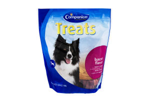 Companion Wavy Strips Dog Treats Bacon Flavor