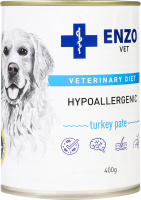 Корм д/собак Паштет з індичкою гіпоалергенний 400г ж/б Ензо Вет