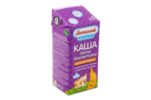 Каша молочно-вівсяна 2% для дітей від 6міс питна безлактозна Банан Яготинське для дітей т/п 200г