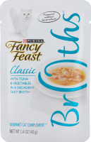 Purina Fancy Feast Broths Classic with Tuna & Vegetables Gourmet Cat Complement