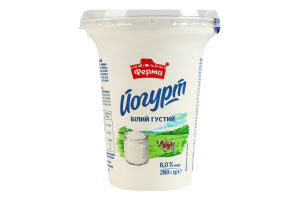 Йогурт 8% белый густой Ферма ст 280г