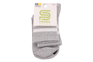 Шкарпетки Premier socks Економ вис мал сірі р18-20