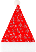 Шапка новогодняя красная со снежинками 40х30см №AAF510720 Koopman International B.V. 1шт