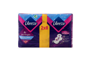 Прокладки гигиенические ультратонкие Ultra Large+ Goodnight Libresse 16шт