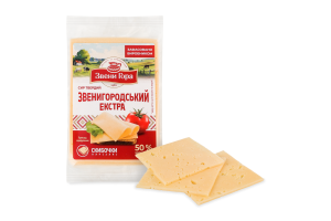 Сыр 50% твердый ломтики Звенигородский Экстра Звени Гора кг