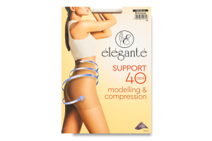 Колготки жіночі Elegante Support Modelling&Compression 40den 2 bronz