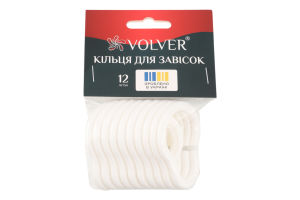 Кільця д/завісок білі 12шт 68110 Волвер