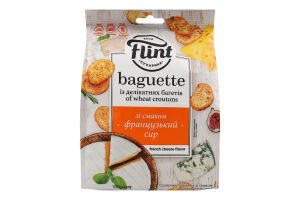 Сухарики пшеничні Французький сир Baguette Flint м/у 100г