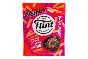 Сухарики пшеничные Курица терияки 60г + соус пастеризованный Кари 15г Asian Flint д/п 75г