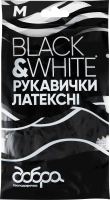 Рукавички латексні М Black&White Добра господарочка 1пара