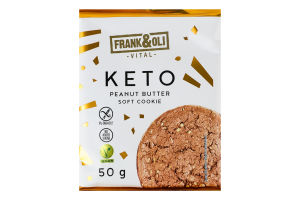 Печенье с арахисовой мякотью и семенами чиа Keto Frank&Oli м/у 50г