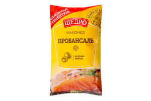 Майонез 67% на яичных желтках Провансаль Щедро м/у 600г