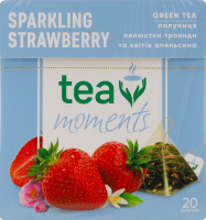 Чай Sparkling Strawberry зелений байховий 20*1,7г в пірамідках Tea Moments