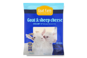 Сыр плавленный 40% козий и овечий в ломтиках Goat Farm м/у 100г