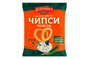 Чипсы пшеничные пеллетные Сметана с луком Кольца лука До Бочкового м/у 50г
