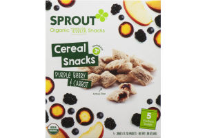 Sprout Organic Toddler Snacks Cereal Snacks Purple Berry & Carrot - 5 CT