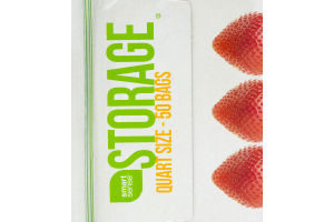 Smart Sense Storage Bags Quart Size - 50 CT