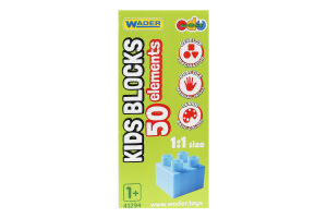 Конструктор для дітей від 1року №41294 Kids blocks Wader 50ел