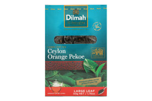 Чай черный крупнолистовой Dilmah к/у 50г