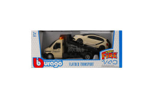 Машинка для детей от 3лет №18-31403 Flatbed Transport Street Fire Bburago 1шт