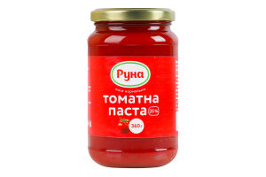 Паста томатна 25% стерилізована Руна в/с с/б 360г