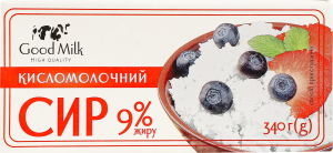 Творог 9% Good Milk т/п 340г