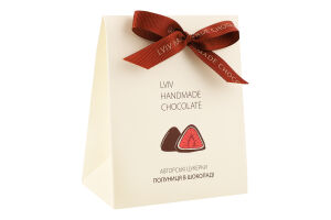 Набір цукерок Полуниця в шоколаді 100г Lviv handmade chocolate