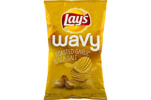 Lay's Wavy Roasted Garlic & Sea Salt Potato Chips