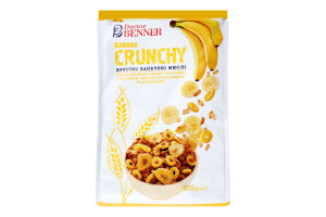 Мюслі запечені хрусткі Banana Crunchy Doctor Benner м/у 375г